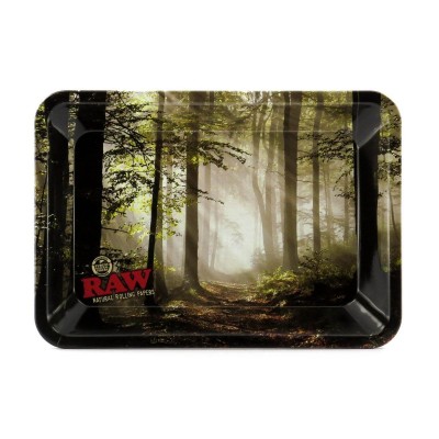 Raw metal rolling tray forest mini 1