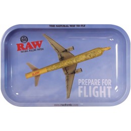 Raw metal rolling tray flying small