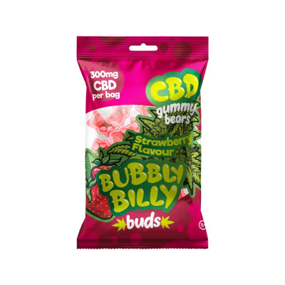 Bubbly Billy Buds CBD gummy bears with strawberry flavor (300mg)