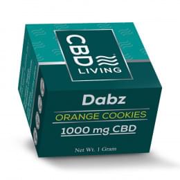 CBD Dabz/Wax/Shatter/Воск 1000mg CBD Living (Orange Cookie) 1g