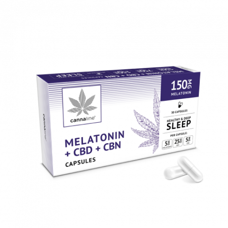 Kapsułki CBD+CBN+Melatonina na głęboki, zdrowy sen (35szt)