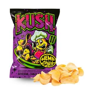 Чіпси зі смаком коноплі та терпенами Kush Artisanal Cannabis Chips (35g)