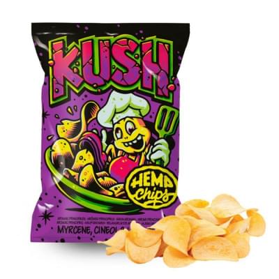 Чипсы со вкусом конопли и терпенами Kush Artisanal Cannabis Chips (35g) 1