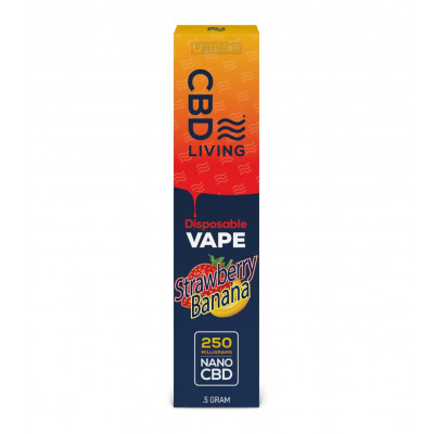 CBD Living Vape Pen Strawberry Banana - 250 мг